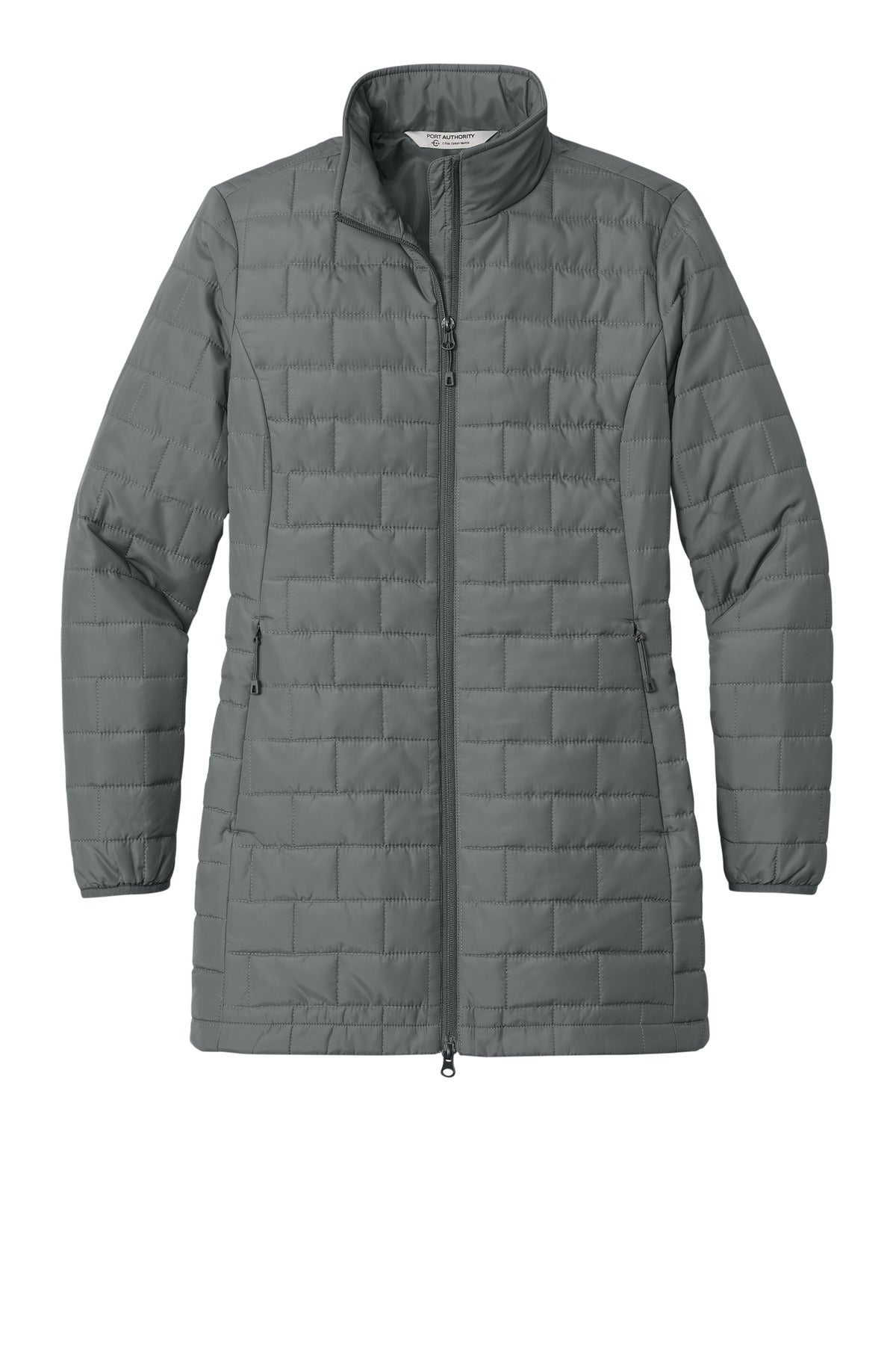 Front View of SmokeGrey Port Authority Women's C-FREE Brick Jacket L854
