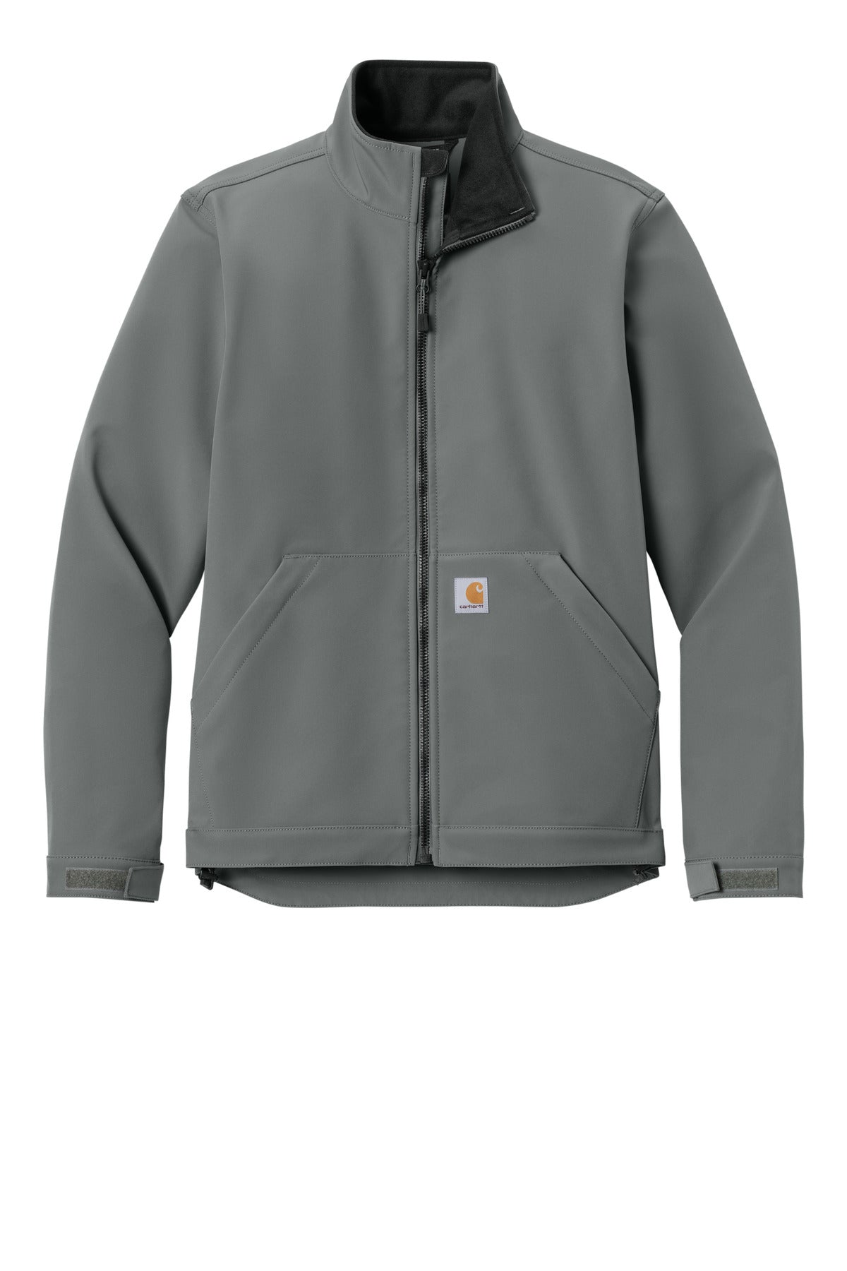 Front View of Steel Carhartt Rain Defender Soft Shell Jacket CT106438
