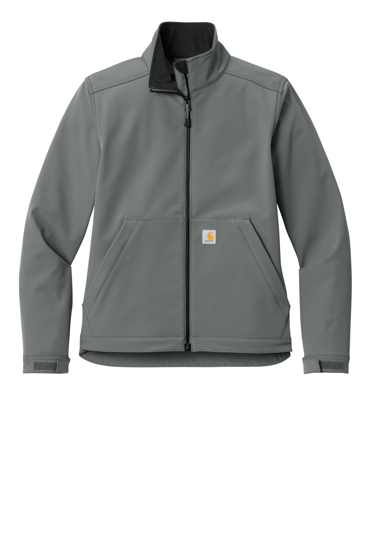 Front View of Steel Carhartt Women's Rain Defender Soft Shell Jacket CT107115