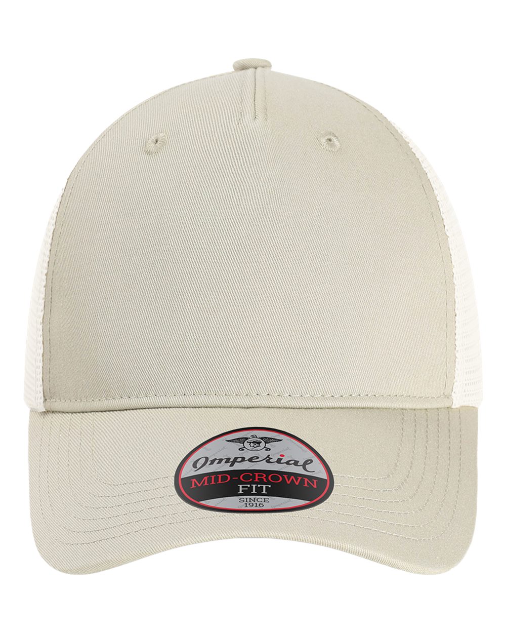 Front View of Stone Khaki/ Stone The Gambit Mesh Back Cap - X240M