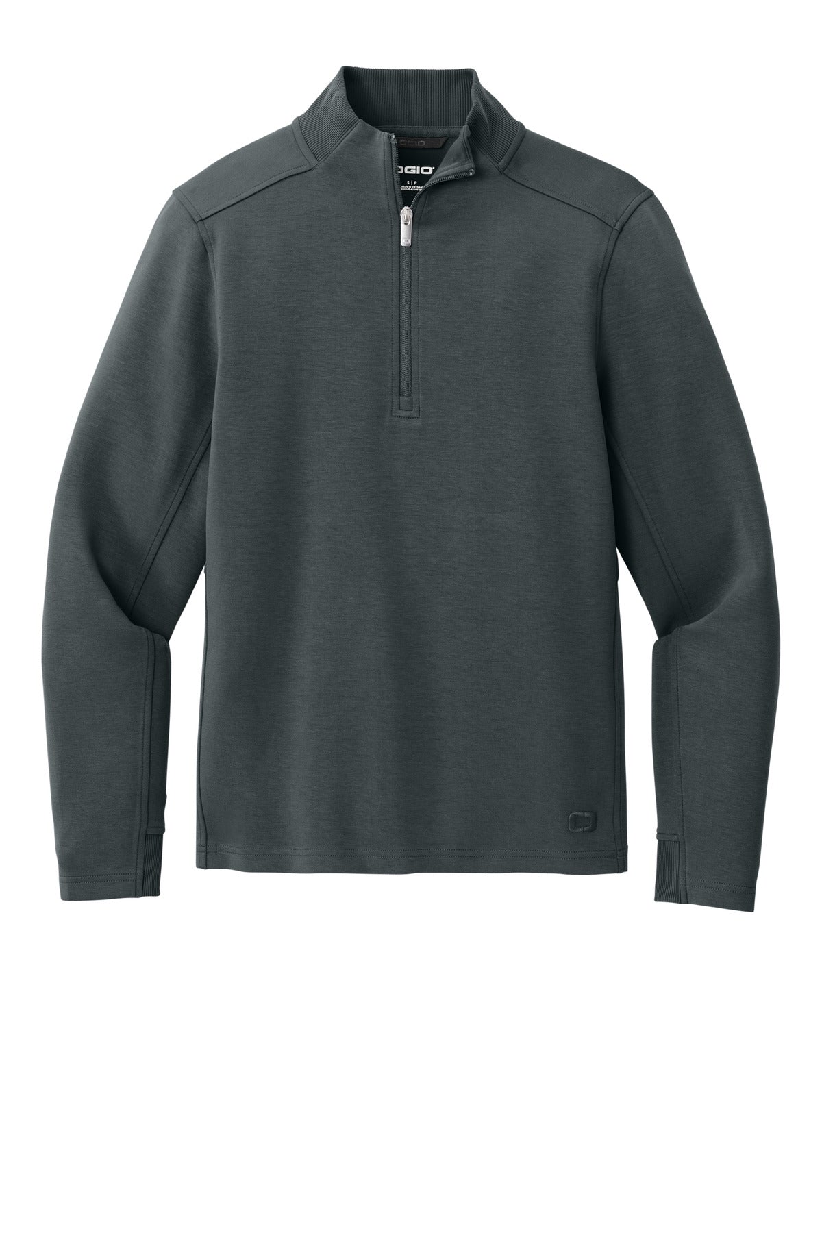 Front View of TarmacGrey OGIO Transcend 1/4-Zip OG861
