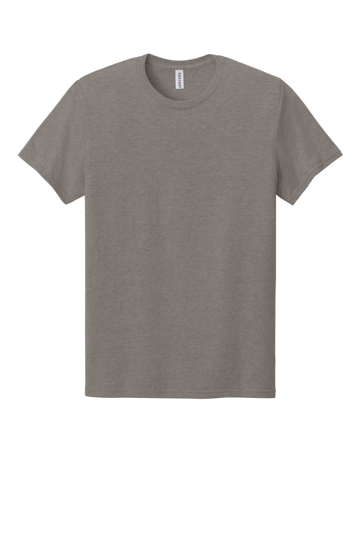 Front View of TaupeHthr Jerzees Premium Blend Ring Spun T-Shirt 560M
