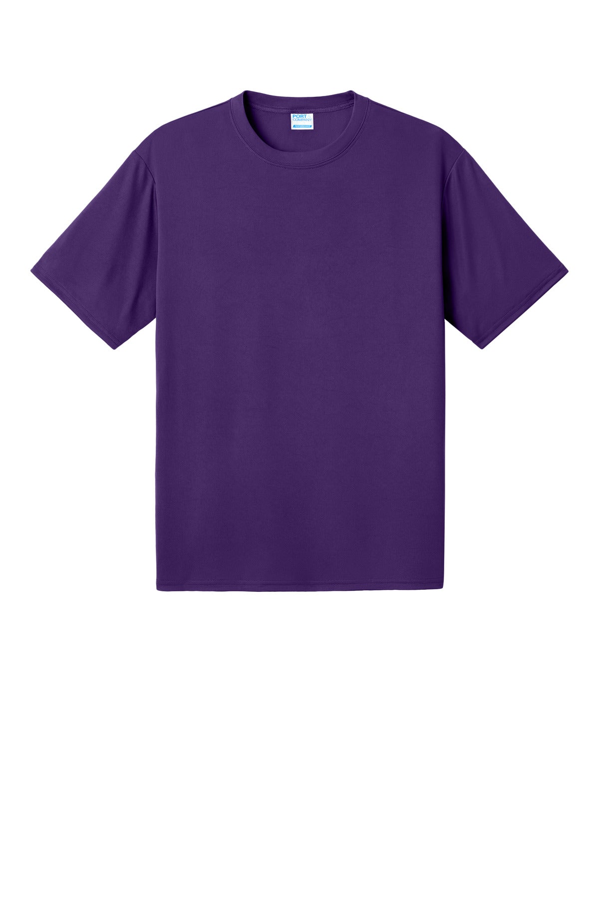 Front View of TeamPurple Port & Co PosiPrint Performance Tee PC380DTG