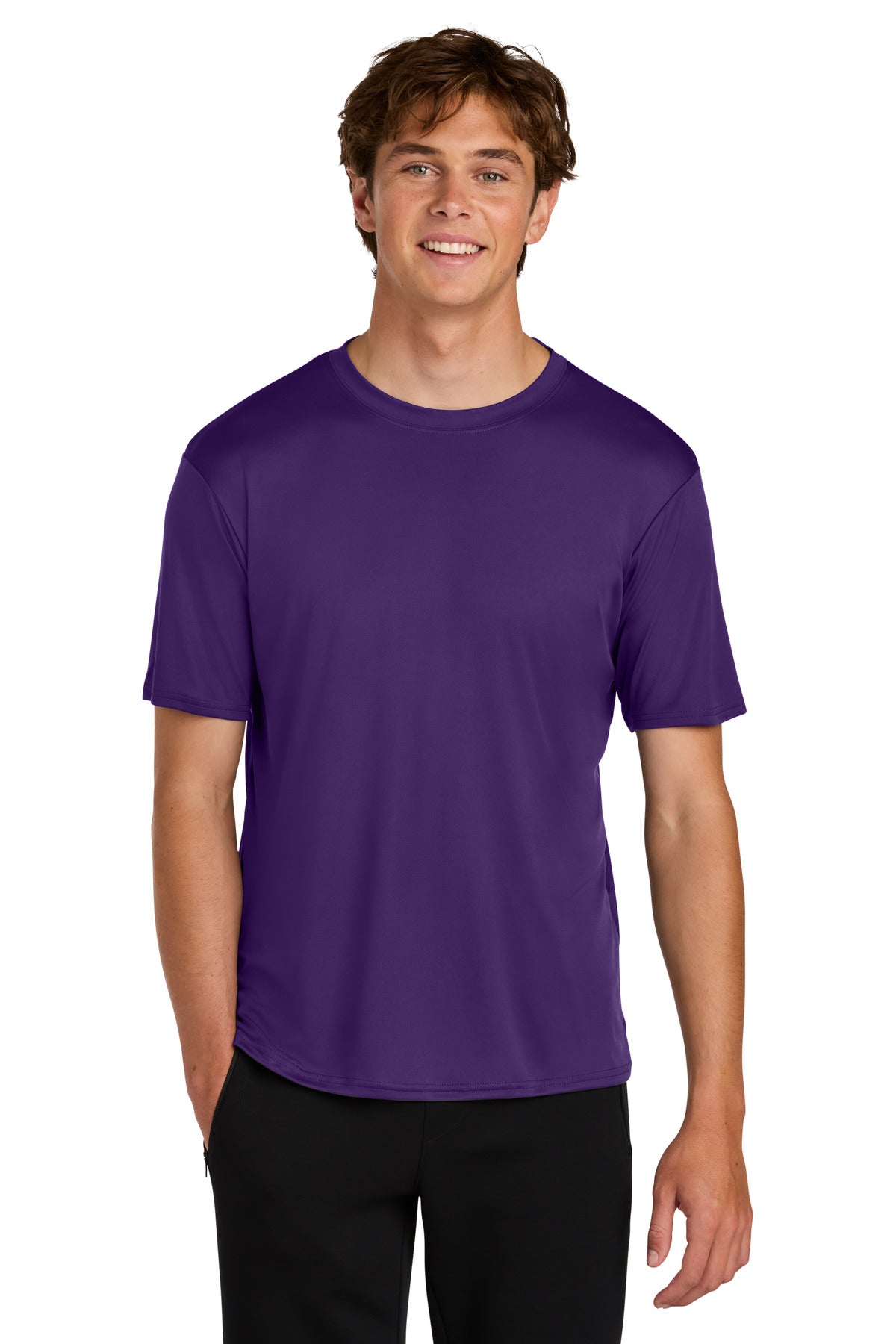 Front View of TeamPurple Port & Co PosiPrint Performance Tee PC380DTG