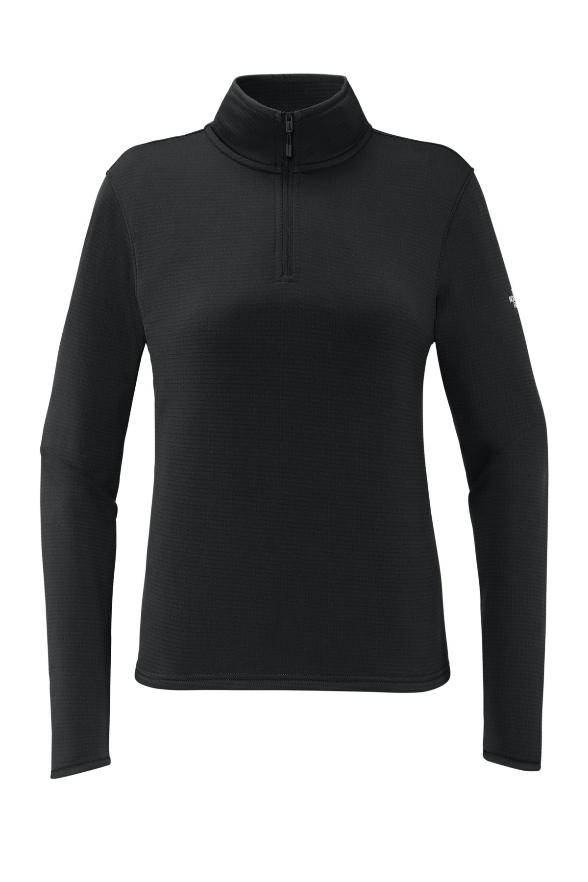 Front View of TNFBlack The North Face Women's Aim 1/4-Zip Fleece NF0A8FQK