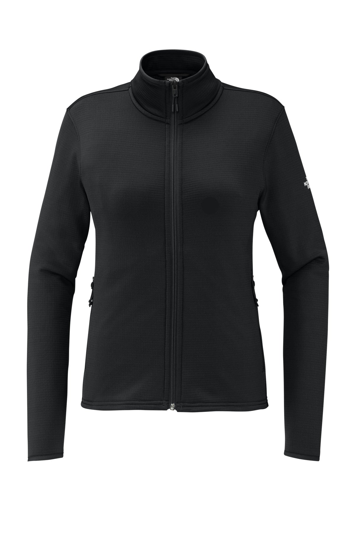 Front View of TNFBlack The North Face Women's Aim Full-Zip Fleece Jacket NF0A8FQJ