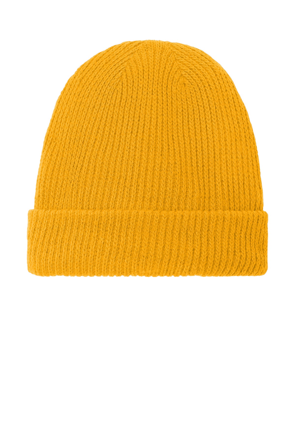 Front View of TNFYellow The North Face Circular Rib Beanie NF0A7RGH