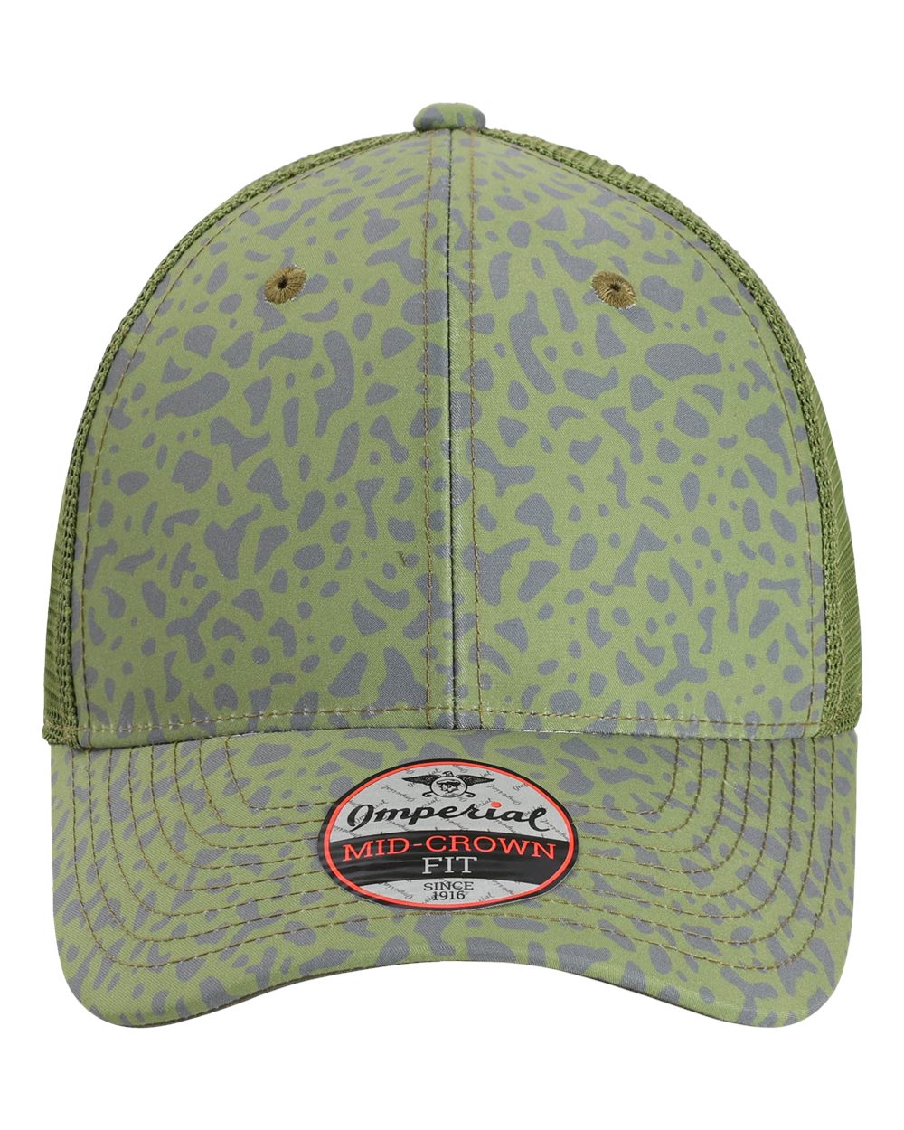 Front View of Trout Olive The Passenger Side Cap - 4074