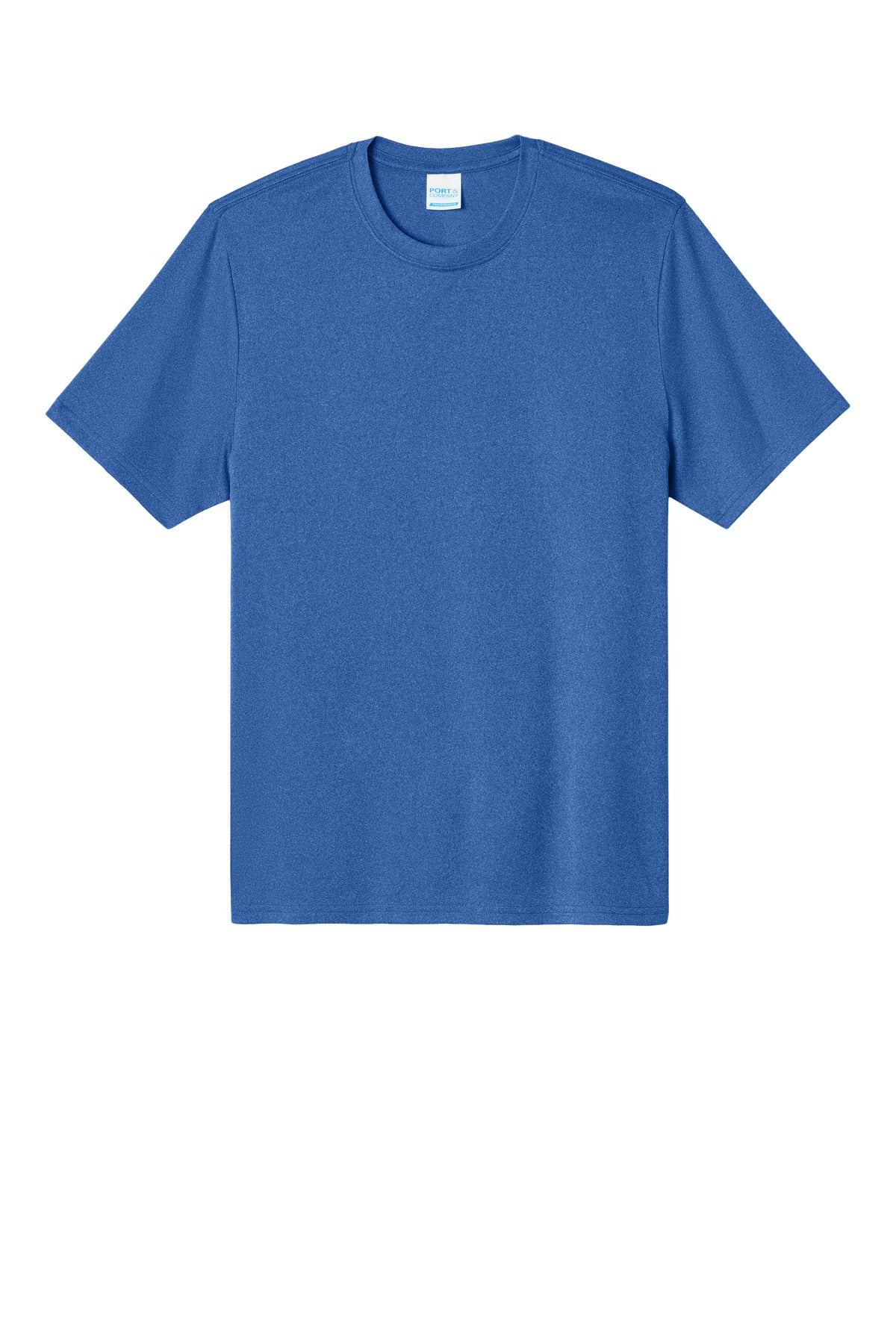 Front View of TRoyHthr Port & Co Heather Performance Tee PC390