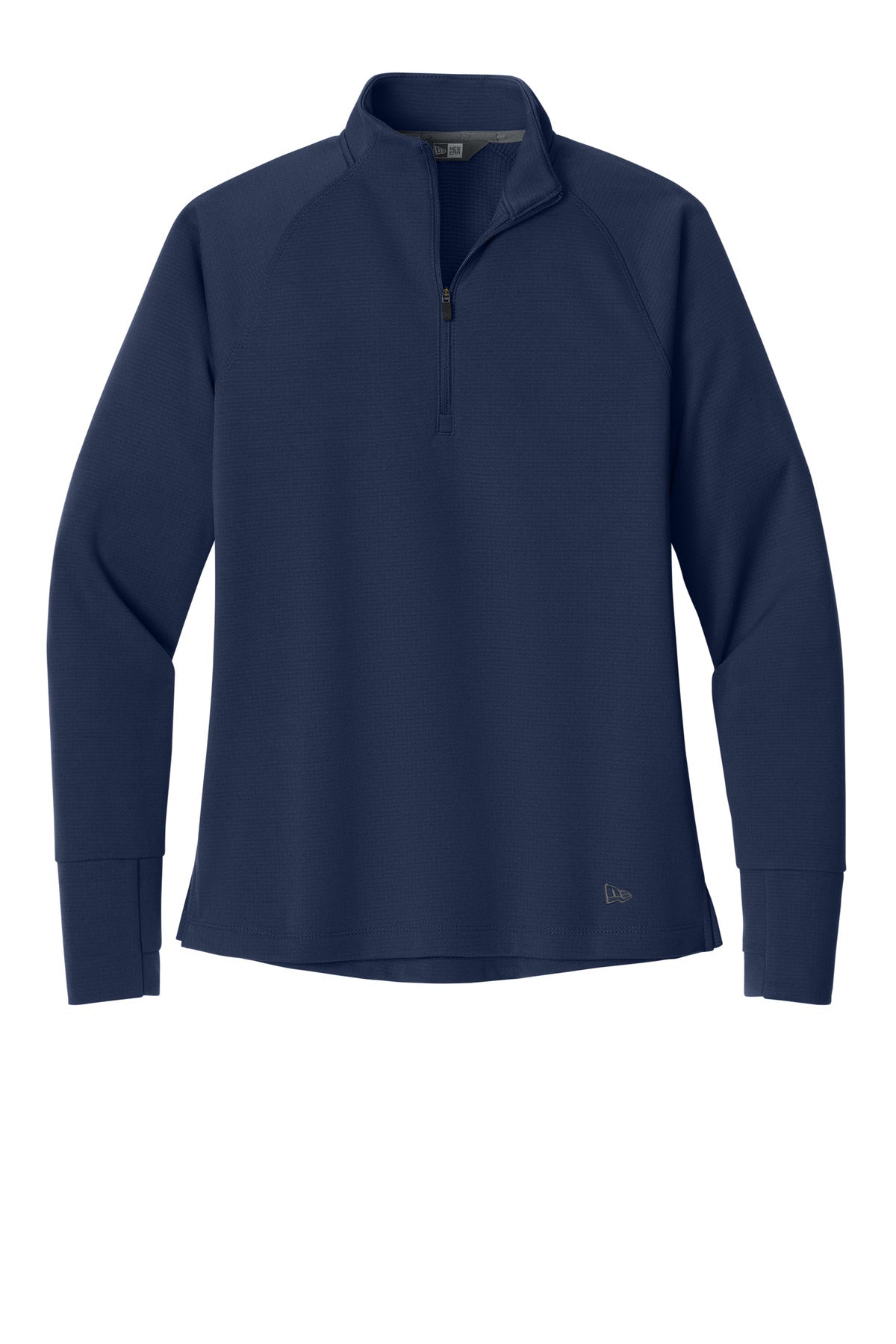 Front View of TrueNavy New Era Women's Stand Out 1/4-Zip LNEA515