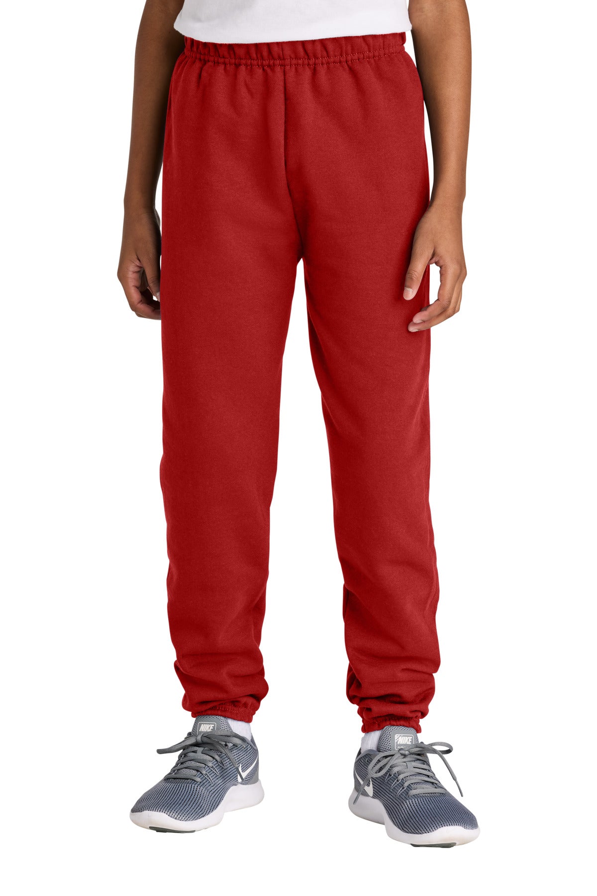 Front View of TrueRed Jerzees Youth NuBlend Sweatpant 973B