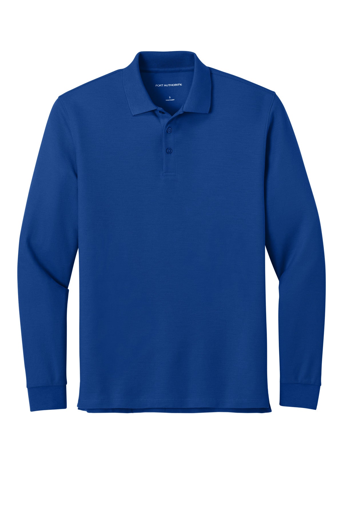 Front View of TrueRoyal Port Authority Wearever Signature Pique Long Sleeve Polo K200LS