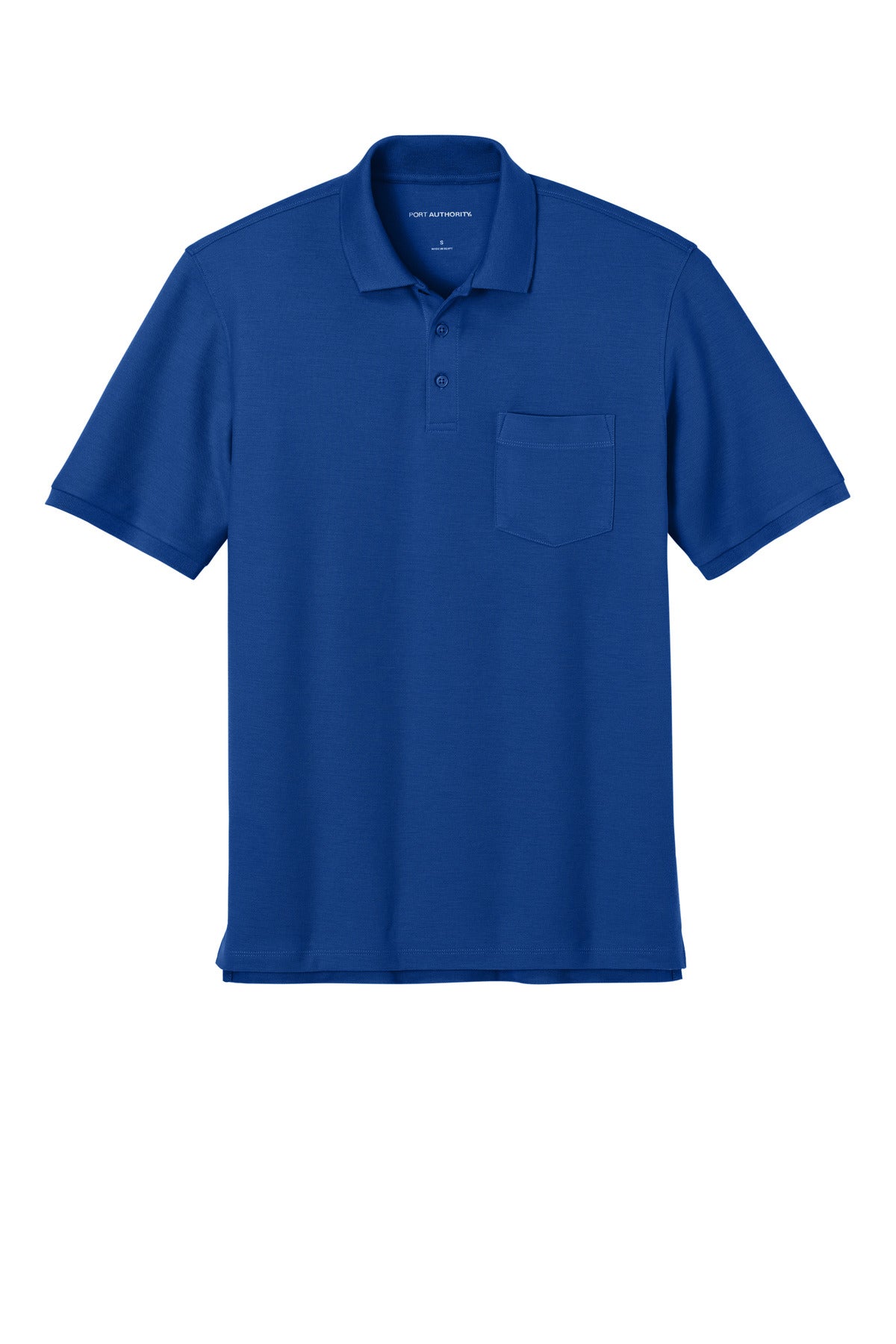 Front View of TrueRoyal Port Authority Wearever Signature Pique Pocket Polo K200P