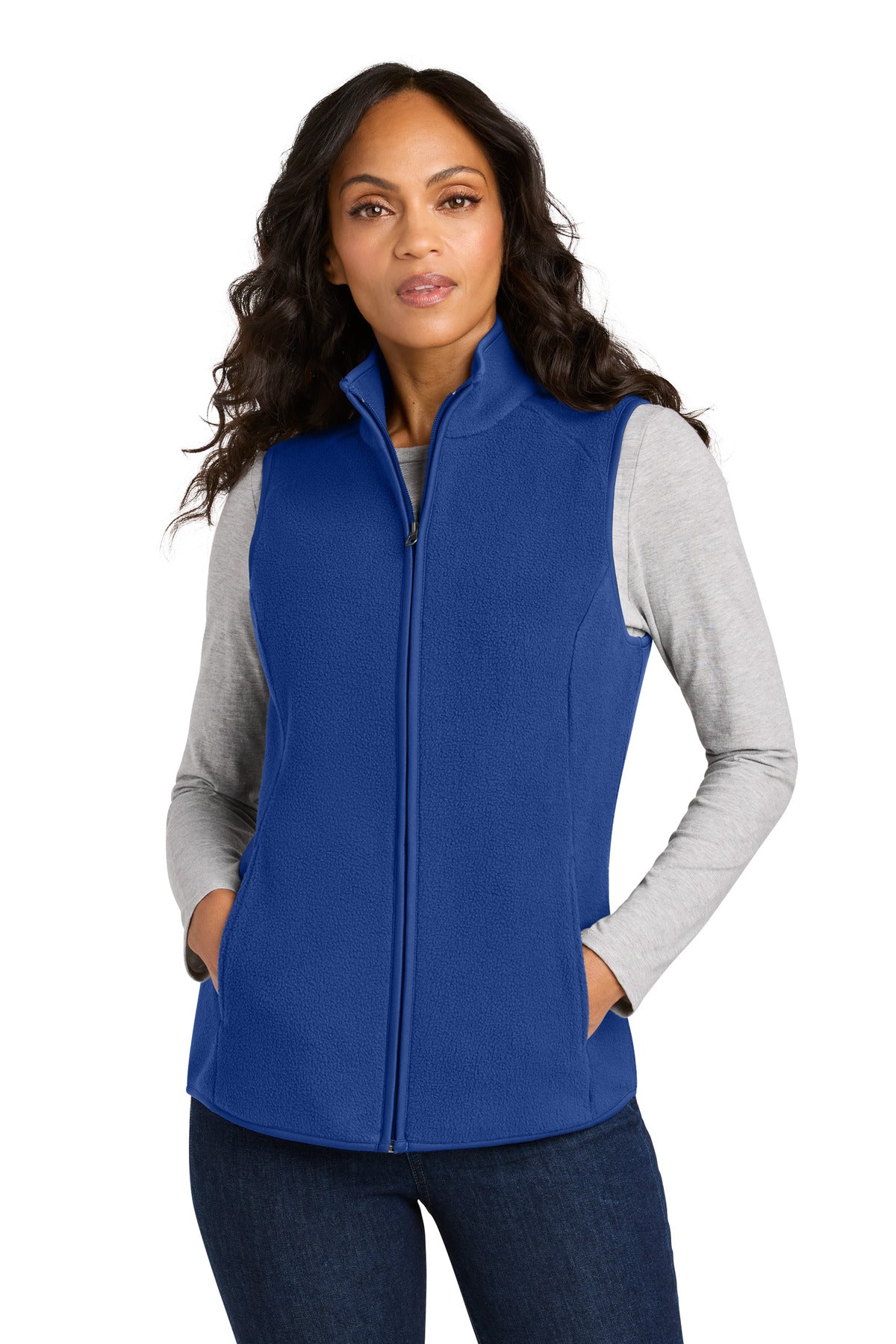 Front View of TrueRoyal Port Authority Women's C-FREE Fleece Vest L702