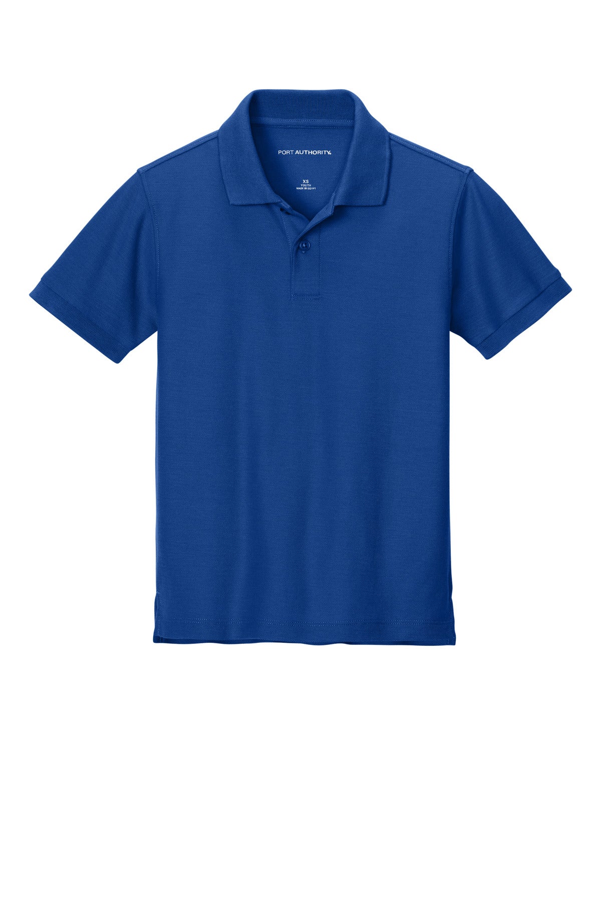 Front View of TrueRoyal Port Authority Youth Wearever Signature Pique Polo Y200
