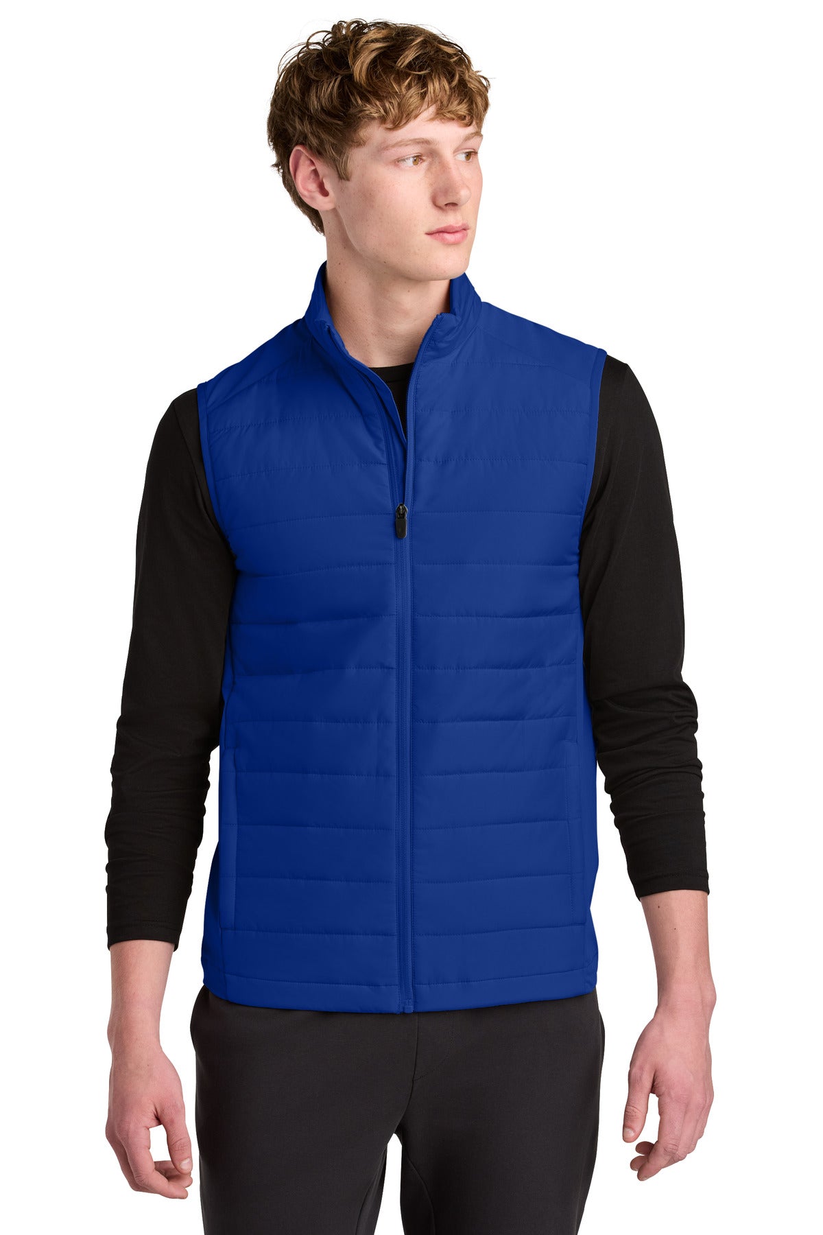 Front View of TrueRoyal Sport-Tek Teknical Hybrid Vest ST941