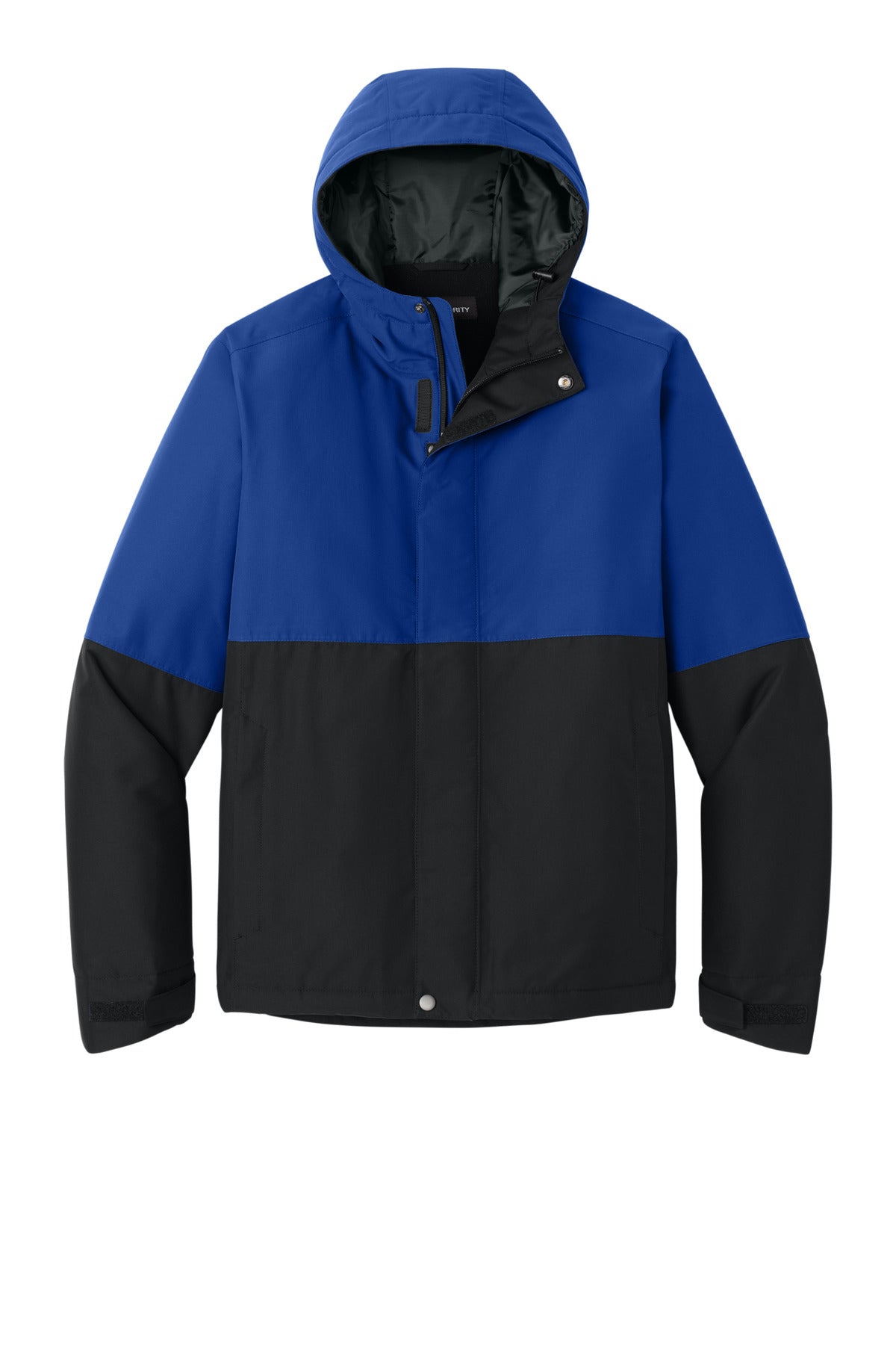 Front View of TRy/DpBlk Port Authority Insulated Heavy Ripstop Jacket J721