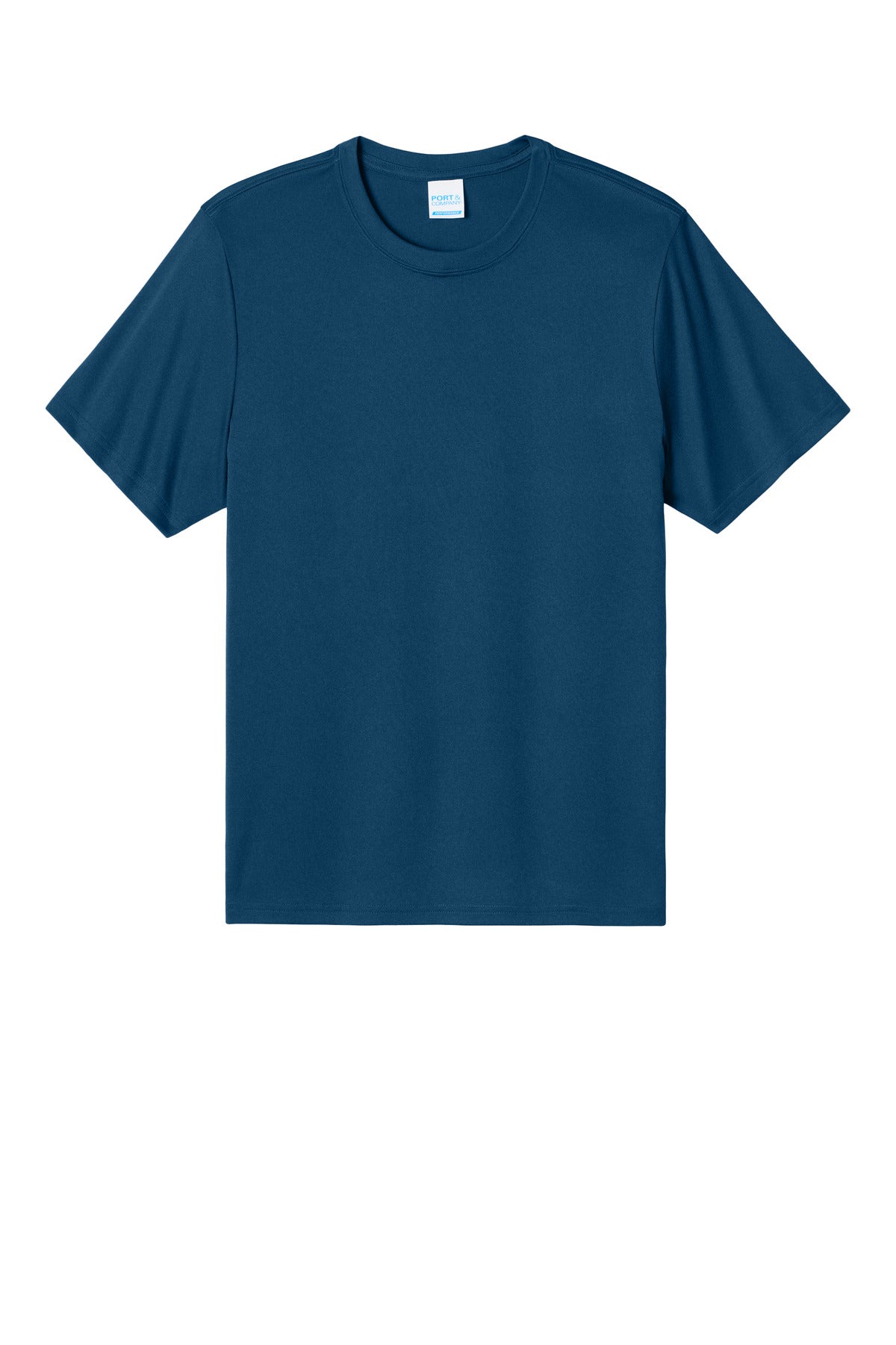 Front View of VgSapphire Port & Co Heather Performance Tee PC390