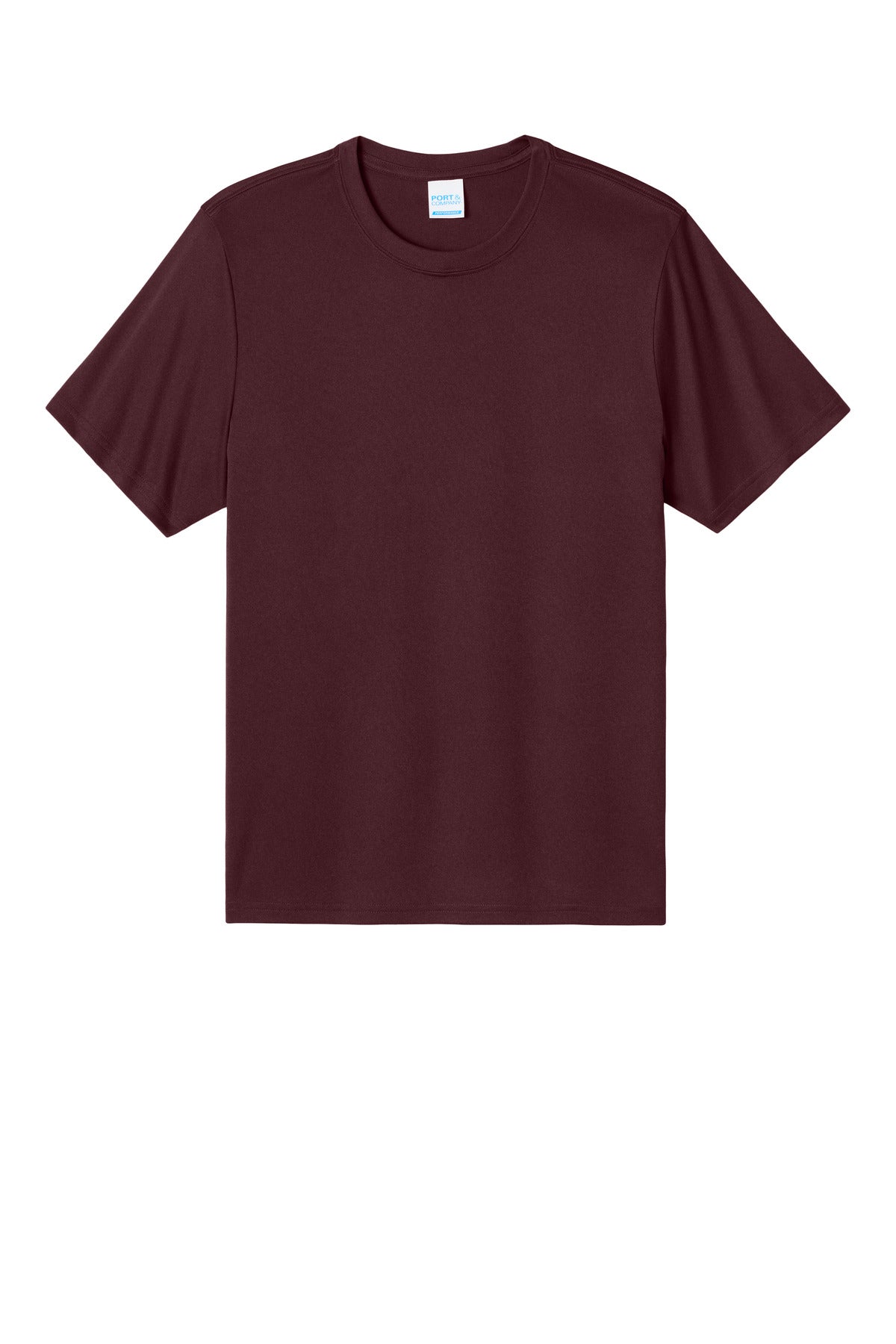 Front View of VtgAthMarn Port & Co Heather Performance Tee PC390