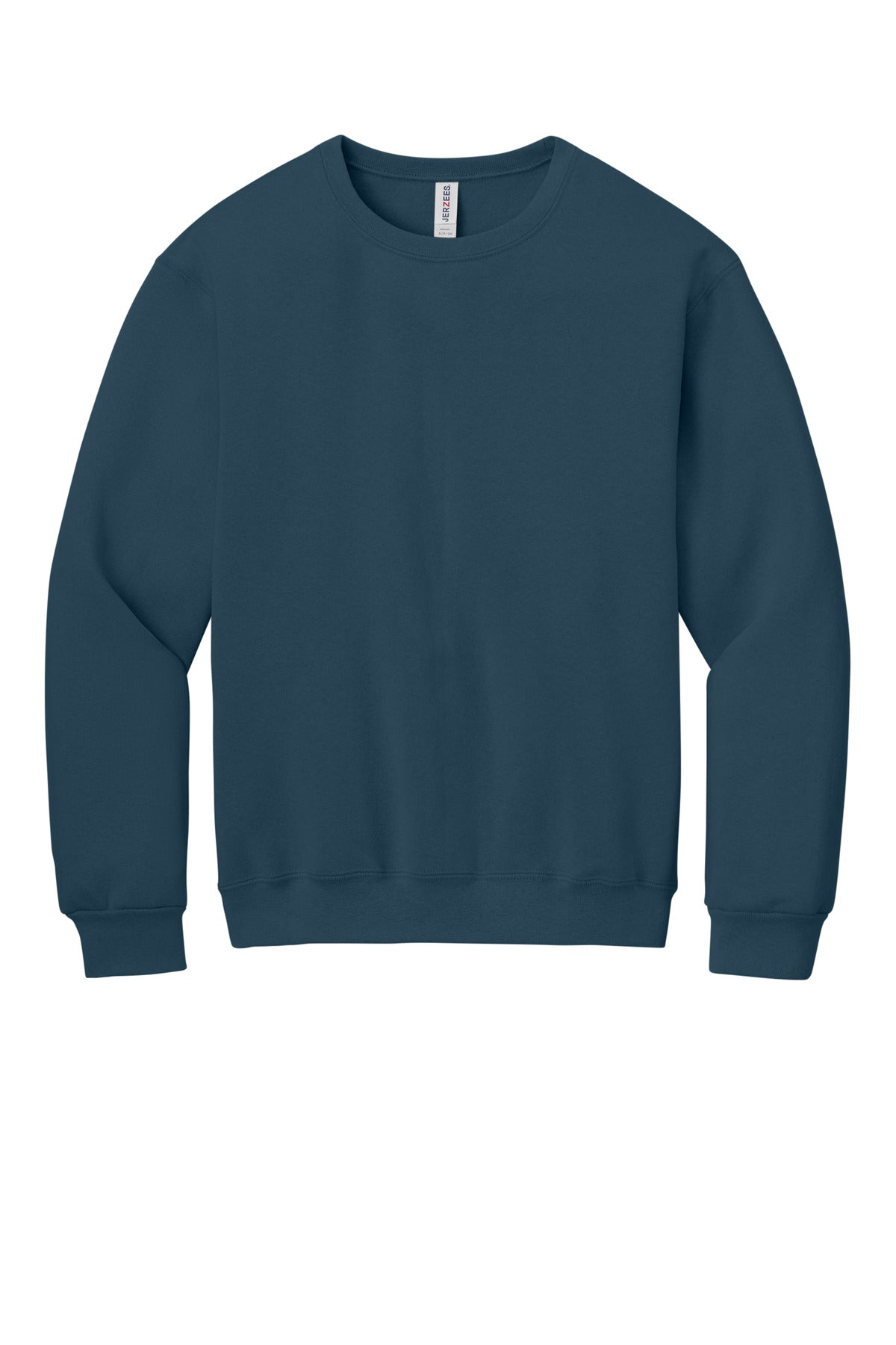 Front View of WashedNavy Jerzees Rugged Unisex Crewneck Sweatshirt C12M