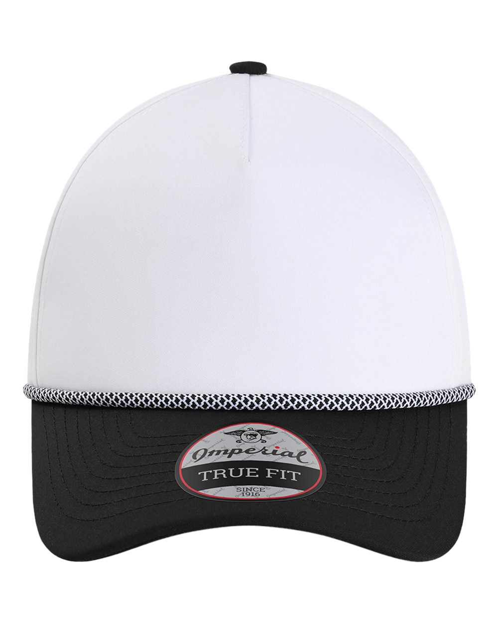 Front View of White/ Black/ Black/ White The Wrightson Cap - 5054