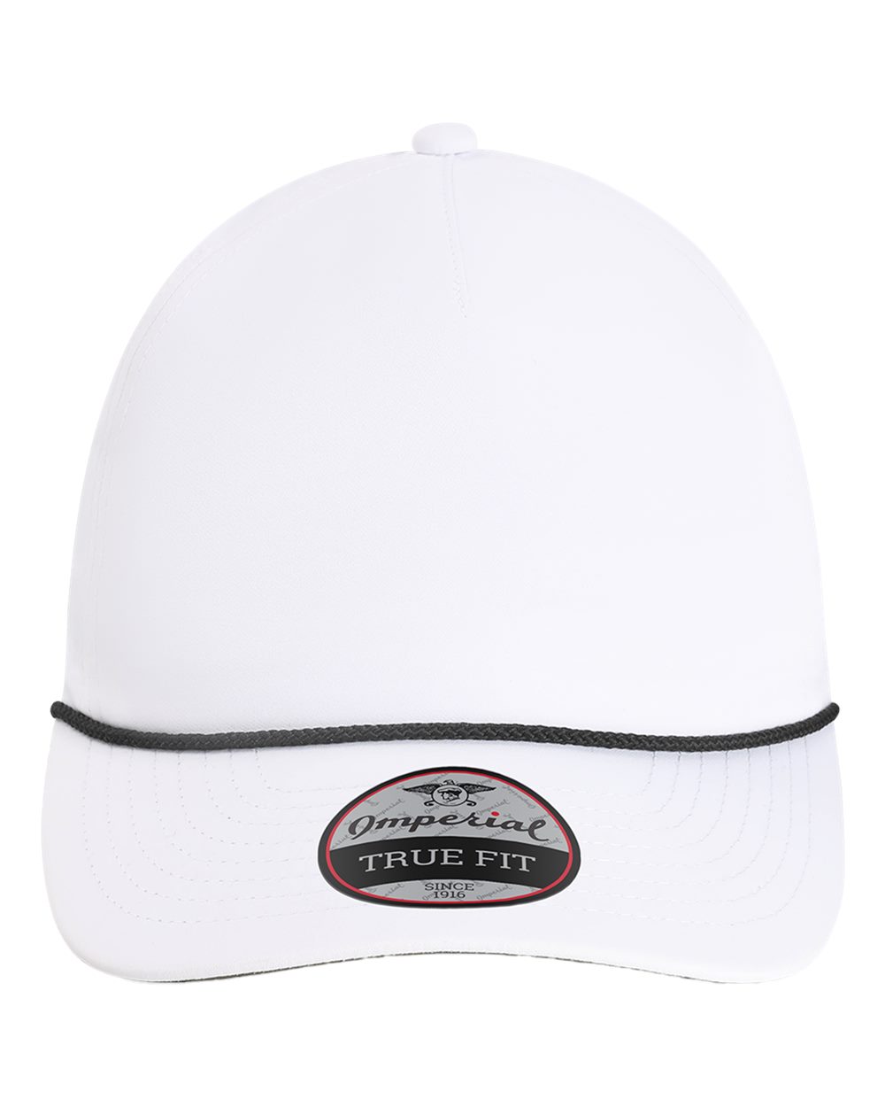 Front View of White/ Black The Harrison Cap - 5054U