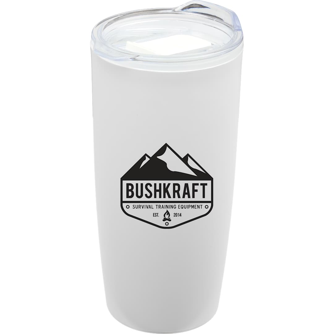 Front View of White Coastal Double Wall Tumbler 22 oz