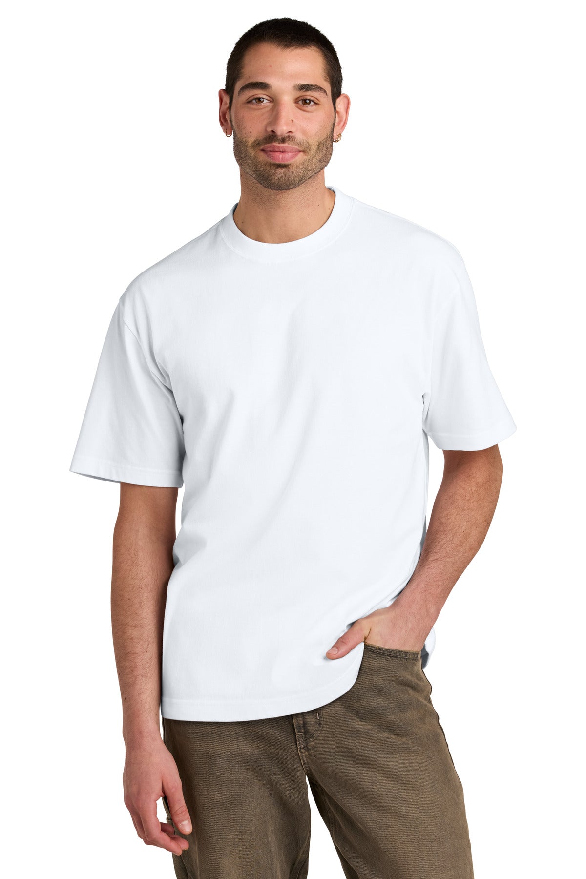 Front View of White District Heavyweight Very Important Tee DT6065