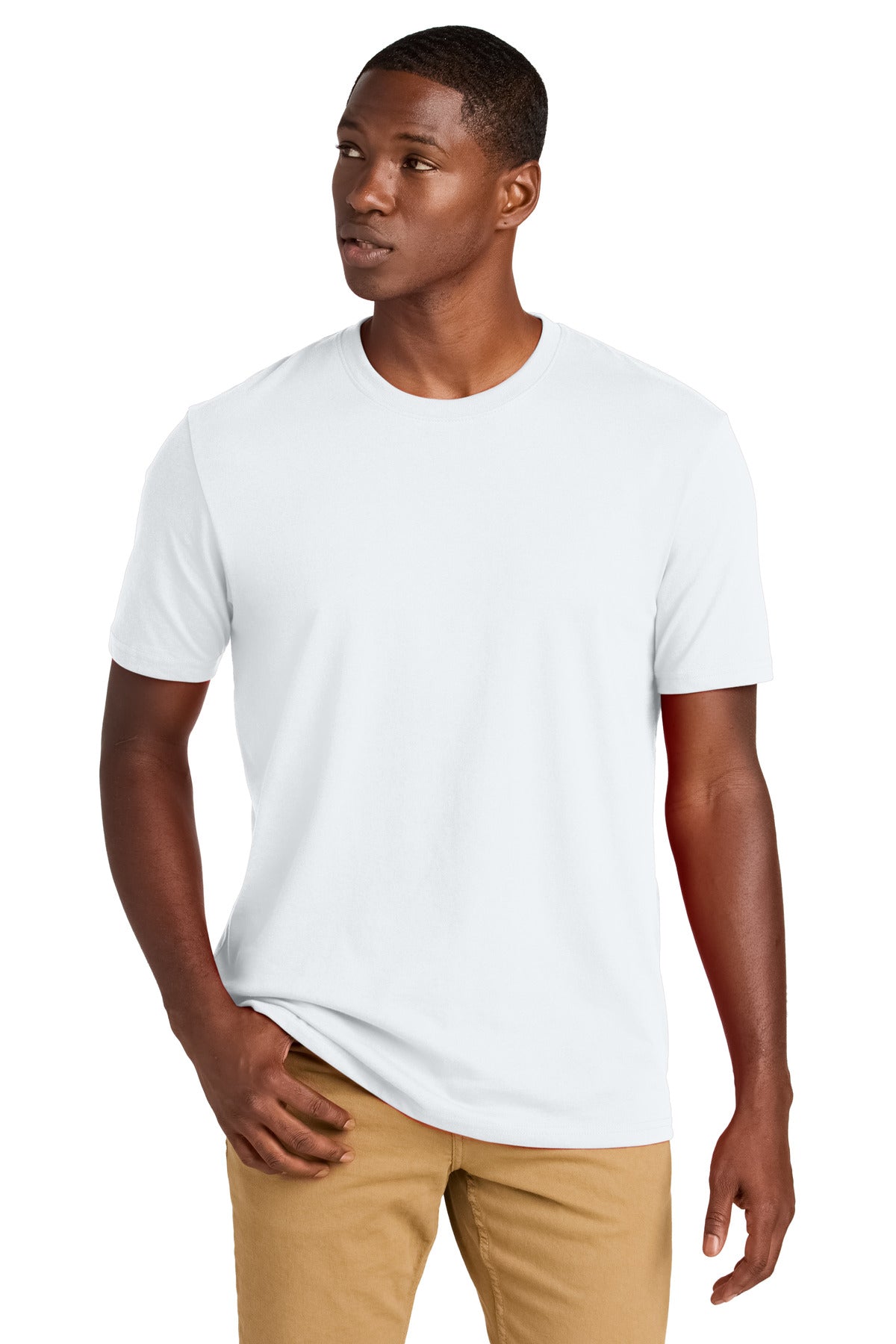 Front View of White District Re-Tee DT8000