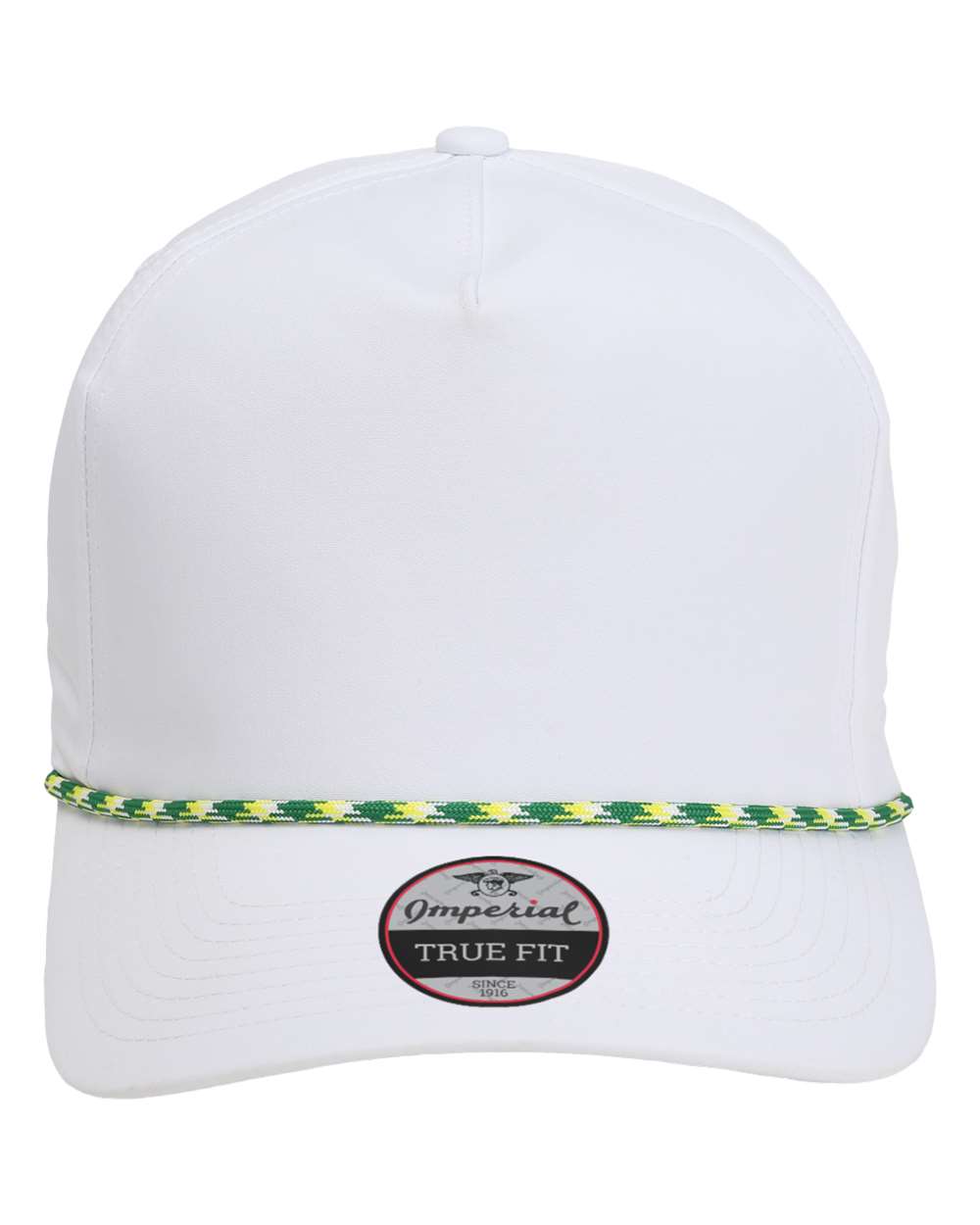 Front View of White/ Green-Yellow The Wrightson Cap - 5054
