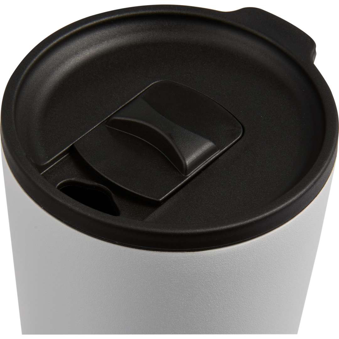 Front View of White Leeston Copper Vacuum Insulated Tumbler 24oz
