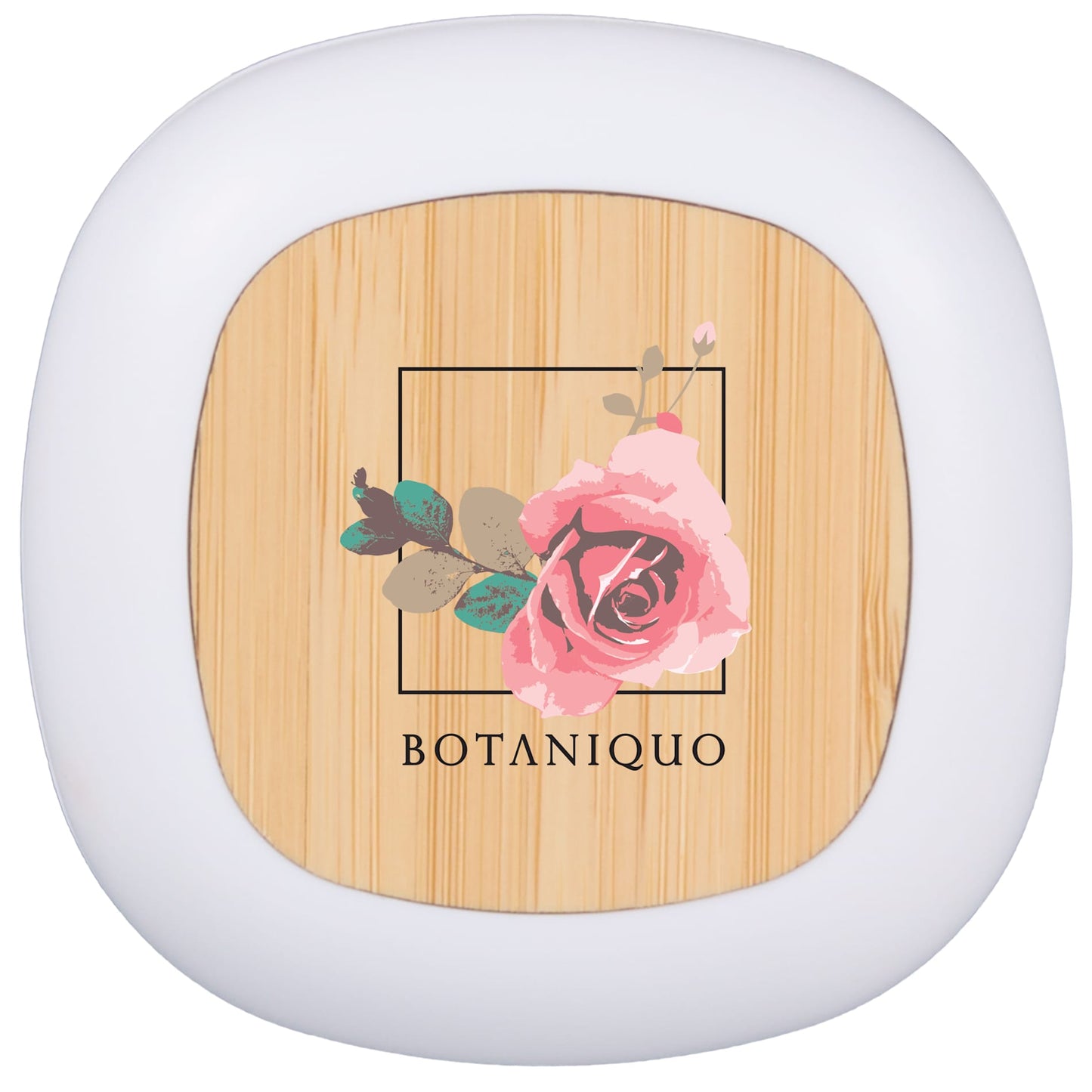 Front View of White Mini RABS and Bamboo Personal Diffuser