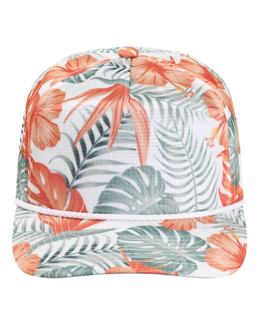 Front View of White Multi The Live Wire Cap - DNA012