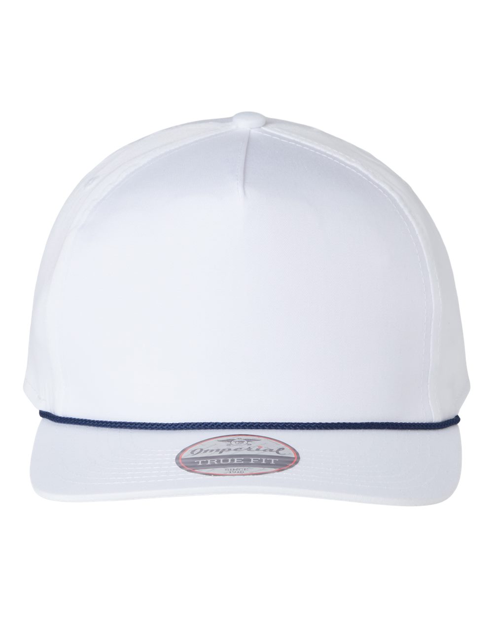 Front View of White/ Navy The Barnes Cap - 5056