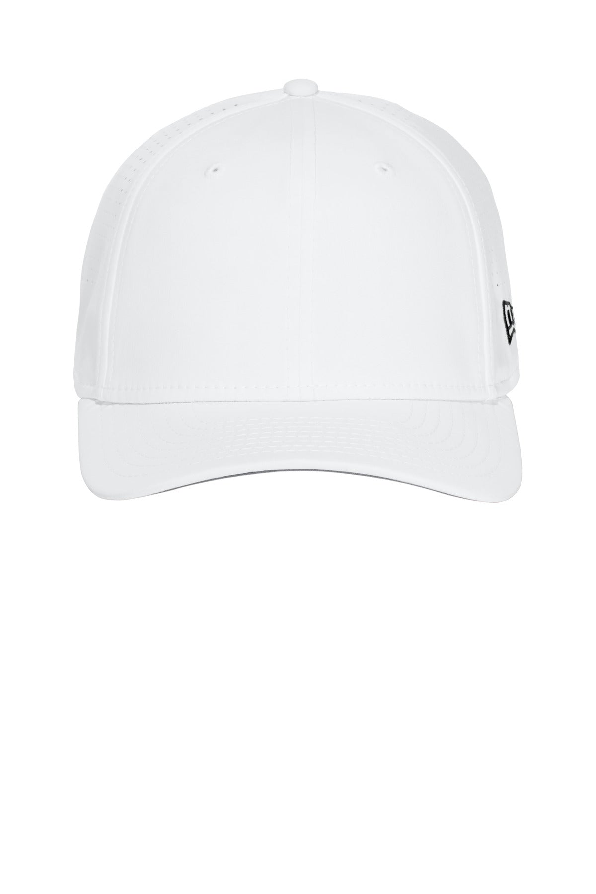 Front View of White New Era 9SEVENTY Perforated Snapback Cap NE501
