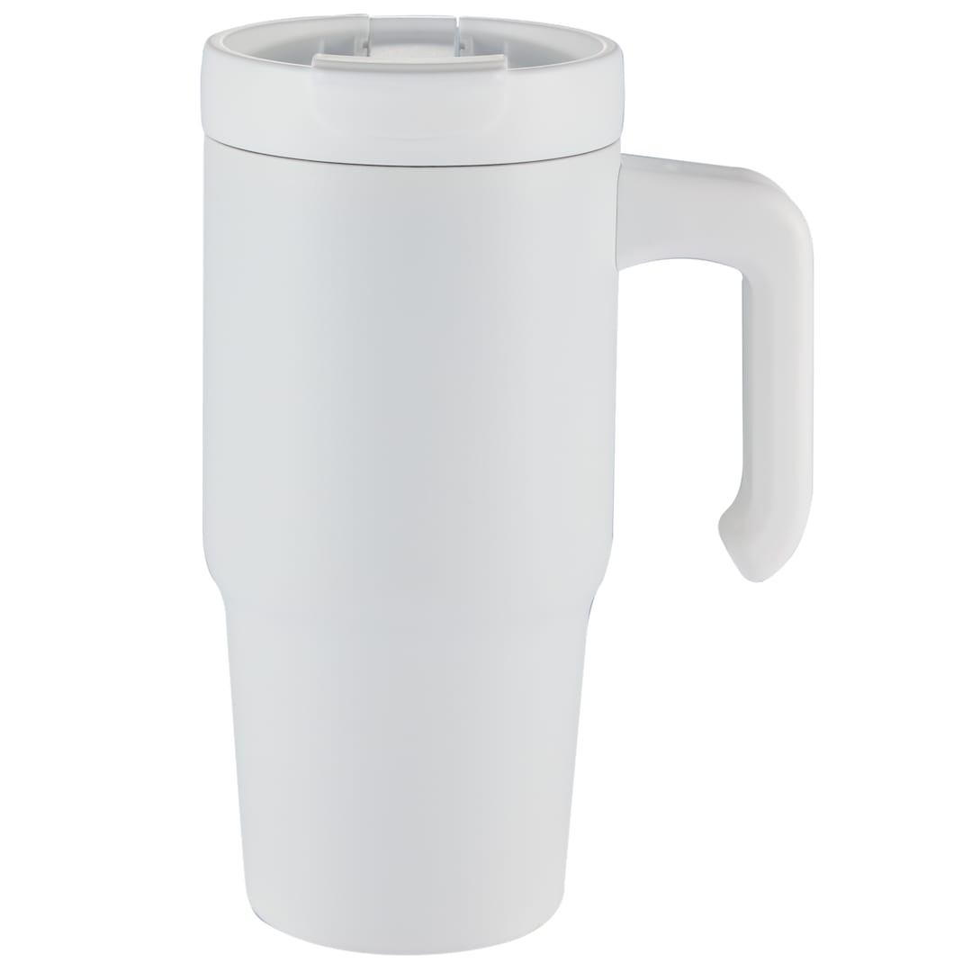 Front View of White Peak Recycled Insulated Sip or Swig Mug 24oz plain