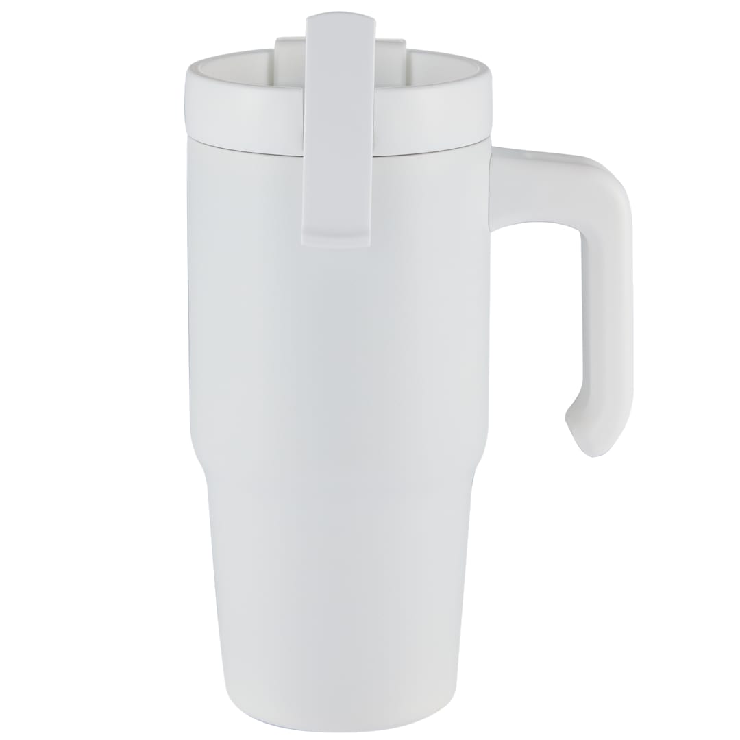 Front View of White Peak Recycled Insulated Sip or Swig Mug 24oz plain