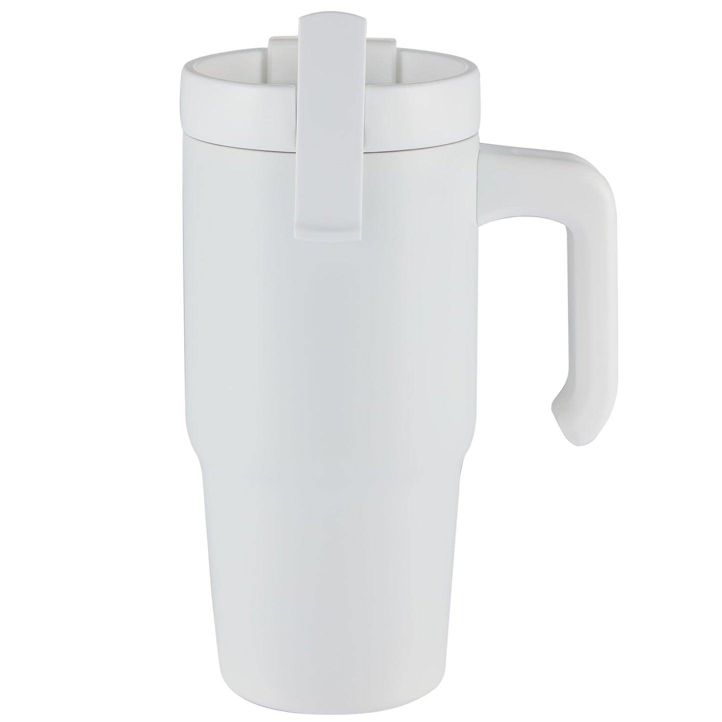 Front View of White Peak Recycled Insulated Sip or Swig Mug 24oz plain