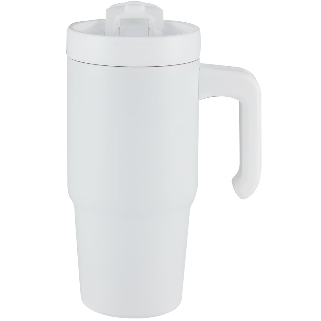 Front View of White Peak Recycled Insulated Sip or Swig Mug 24oz plain