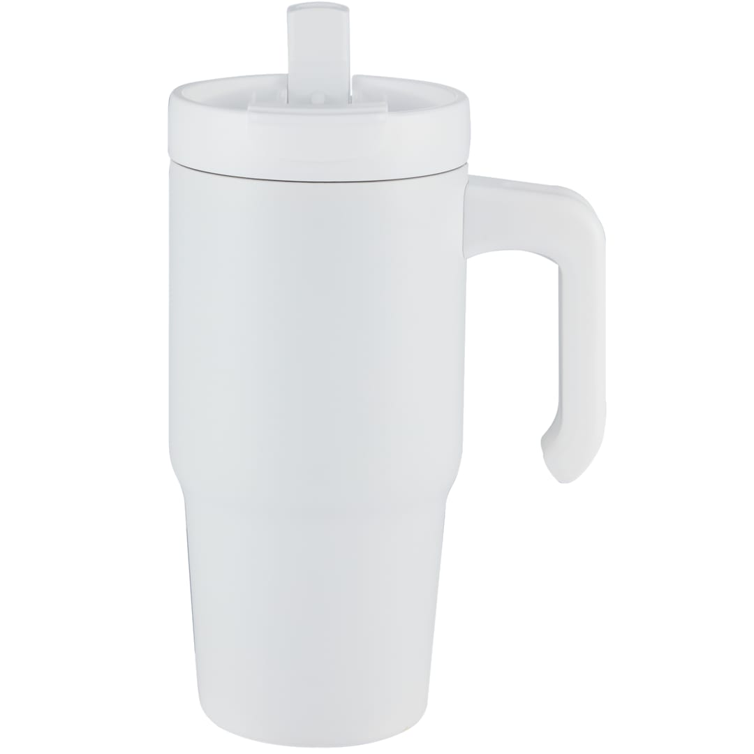 Front View of White Peak Recycled Insulated Sip or Swig Mug 24oz plain