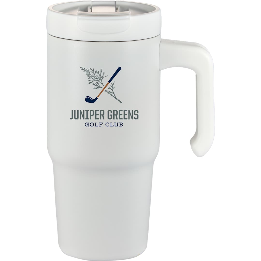 Front View of White Peak Recycled Insulated Sip or Swig Mug 24oz