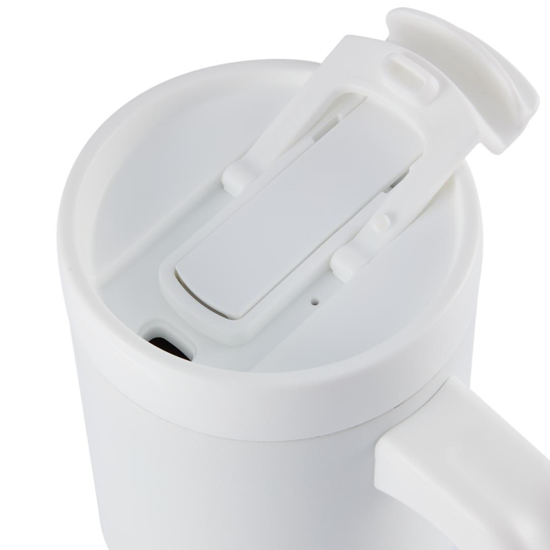 Front View of White Peak Recycled Insulated Sip or Swig Mug 24oz