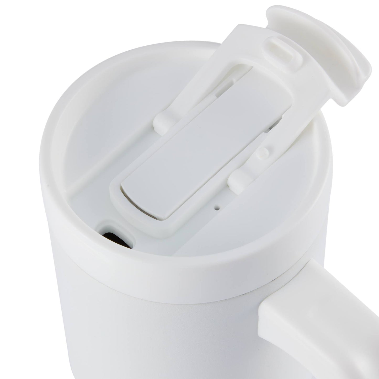 Front View of White Peak Recycled Insulated Sip or Swig Mug 24oz