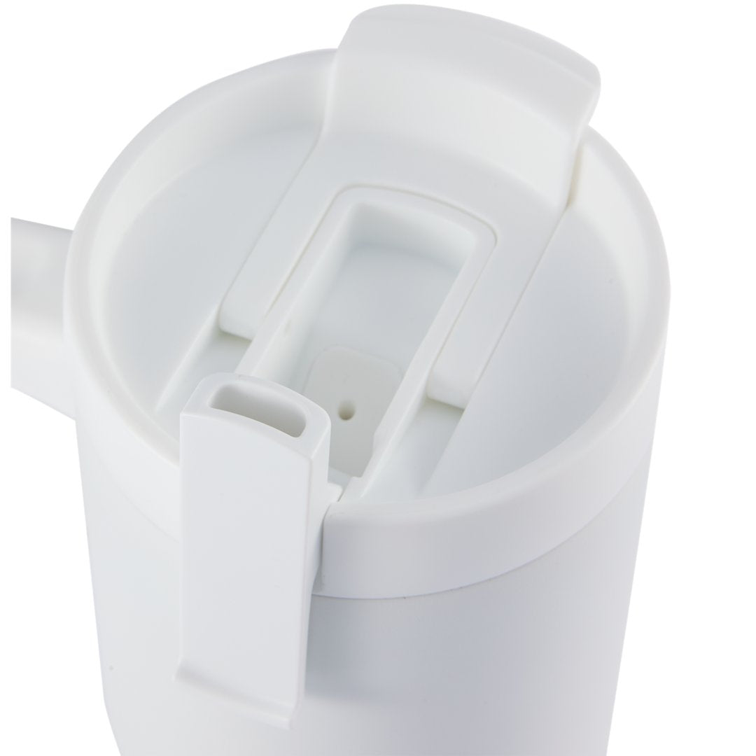 Front View of White Peak Recycled Insulated Sip or Swig Mug 24oz