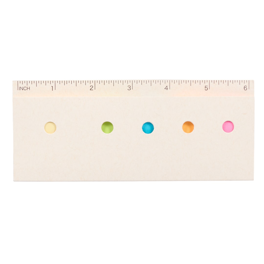 Front View of White Recycled Milk Carton Sticky Notes & Ruler Pad plain