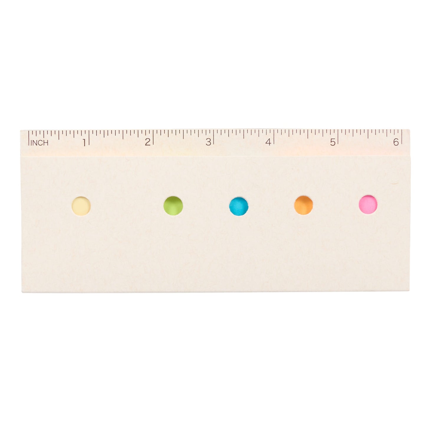 Front View of White Recycled Milk Carton Sticky Notes & Ruler Pad plain