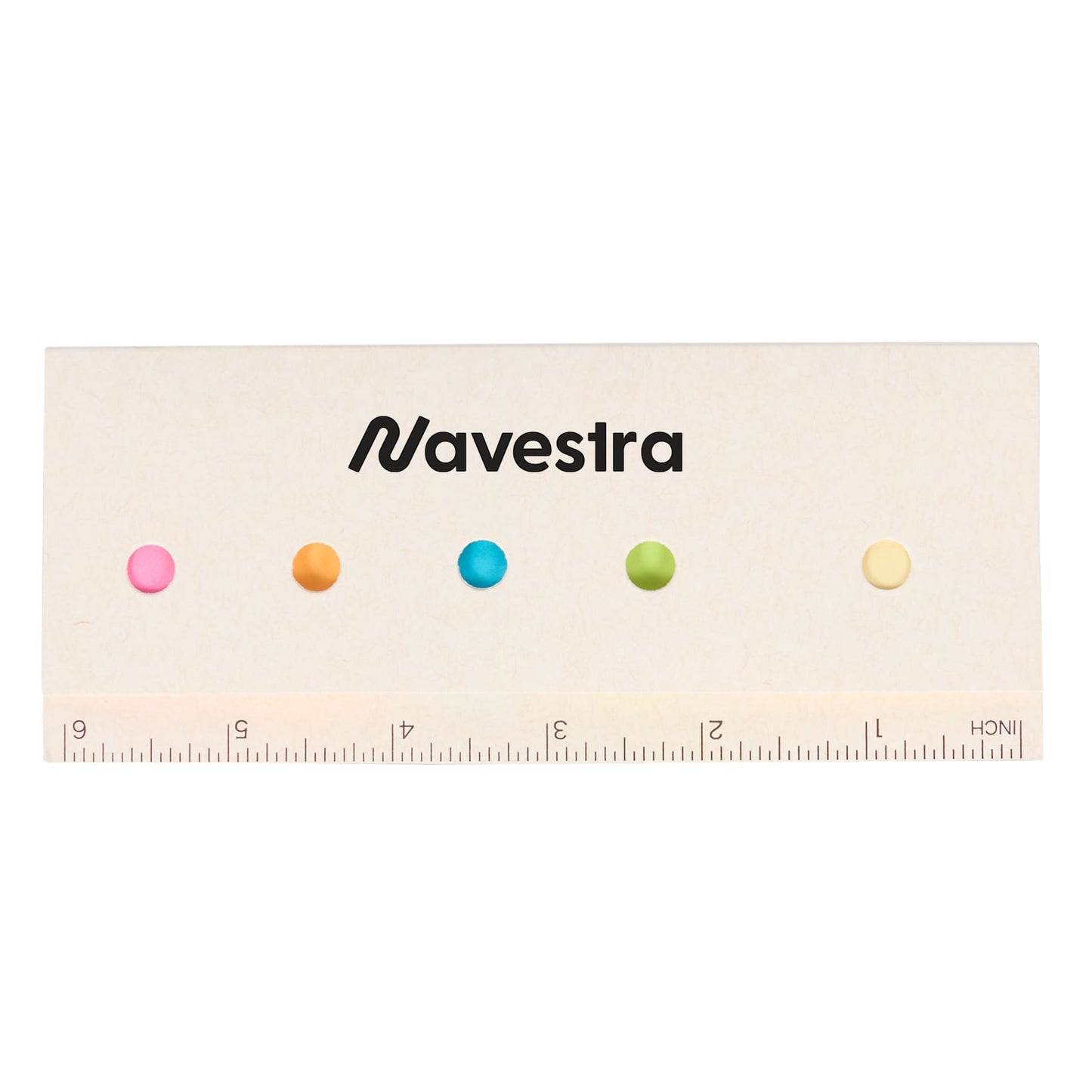 Front View of White Recycled Milk Carton Sticky Notes & Ruler Pad