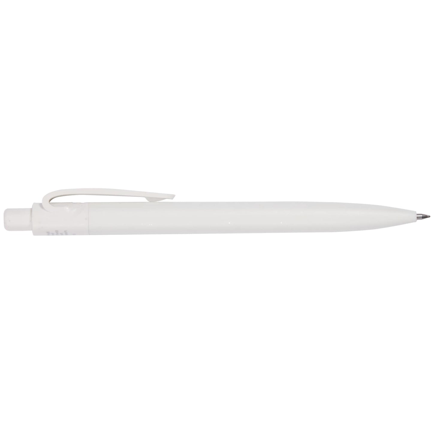 Front View of White Shoreside Gel Pen plain