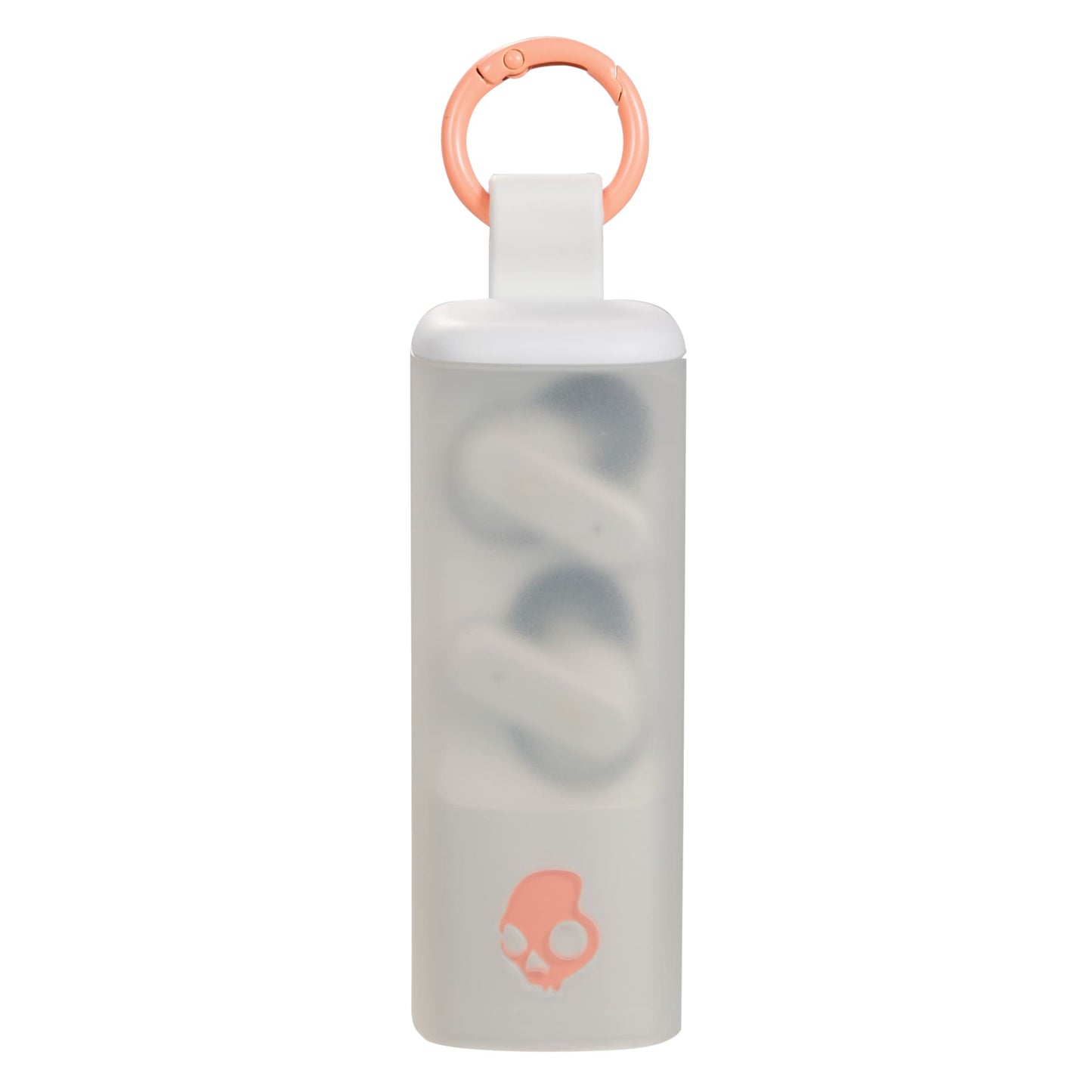 Front View of White Skullcandy Dime Evo True Wireless Earbuds plain