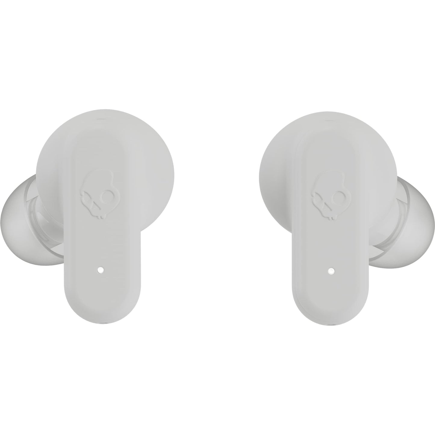 Front View of White Skullcandy Dime Evo True Wireless Earbuds